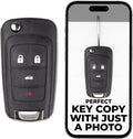 Cut Remote Flip Key Fob Replacement Fits Chevy GMC Buick Cruz Equinox