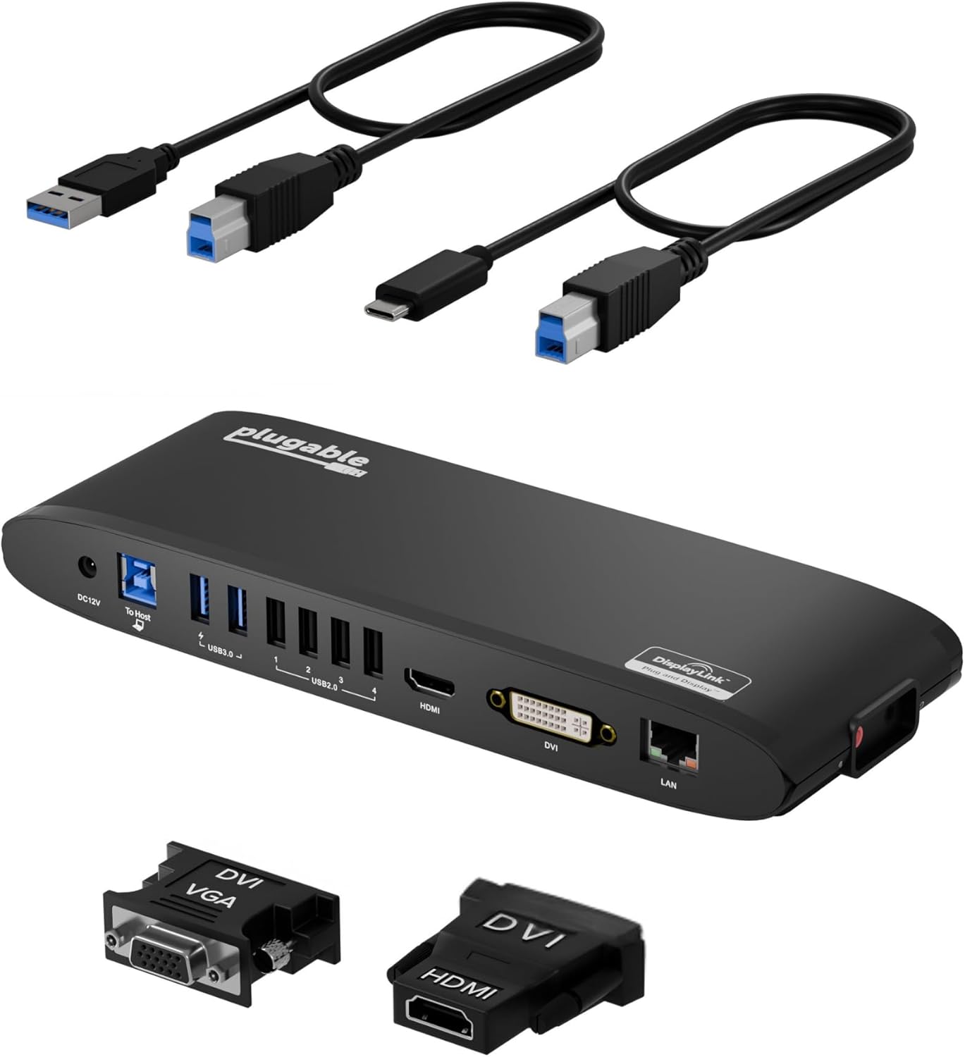 Universal Dual Monitor Docking Station - Versatile Connectivity Hub