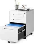 MIIIKO Mobile Filing Cabinet 3 Drawer for Home Office Storage