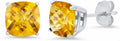 14k Gold 8mm Cushion-Cut December Birthstone Stud (Style H5I8)