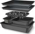 Baking Pans Set Nonstick Bakeware Sets - 6-Piece Carbon Steel
