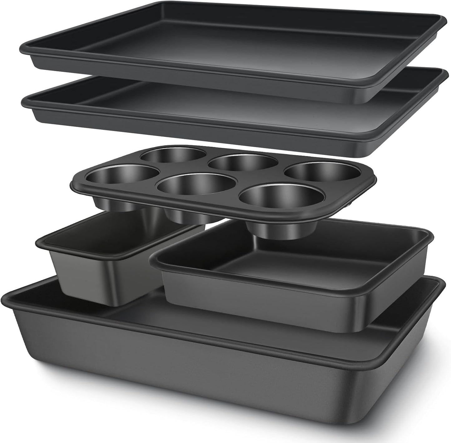 Baking Pans Set Nonstick Bakeware for Cooking and Baking Needs