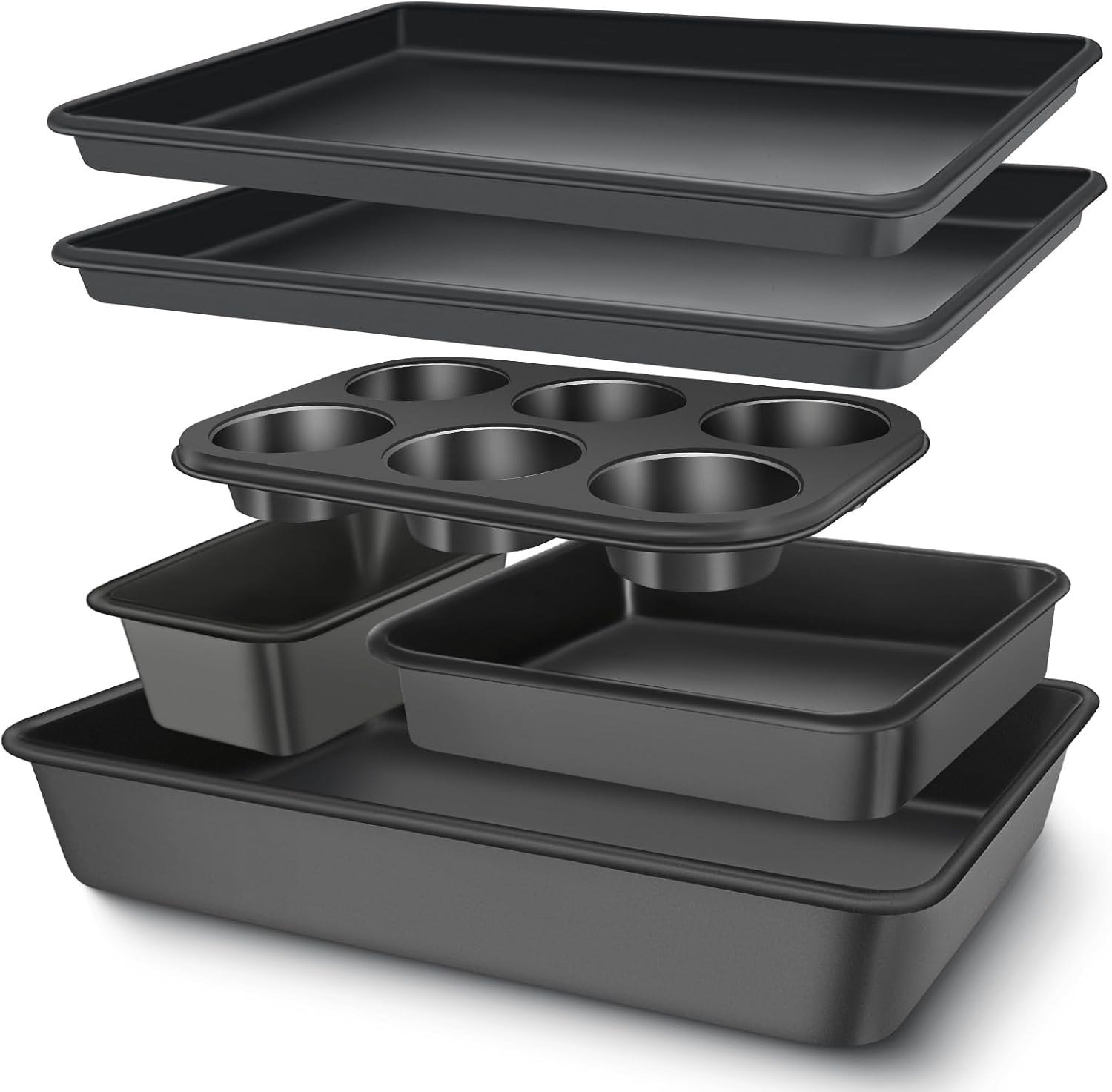 Baking Pans Set Nonstick Bakeware for Cooking and Baking Needs