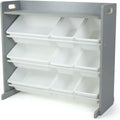 Toy Storage Organizer with Top Shelf and 9 Removable Bins - Modern