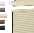 63 in W x 64 in H Cordless Cellular Shades 100% Blackout Beige - Top
