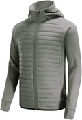baleaf Men's Running Jacket Lightweight Hybrid Warm Up Puffer