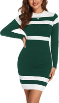 Women's Long Sleeve Colorblock Sweater Dress by Beyove