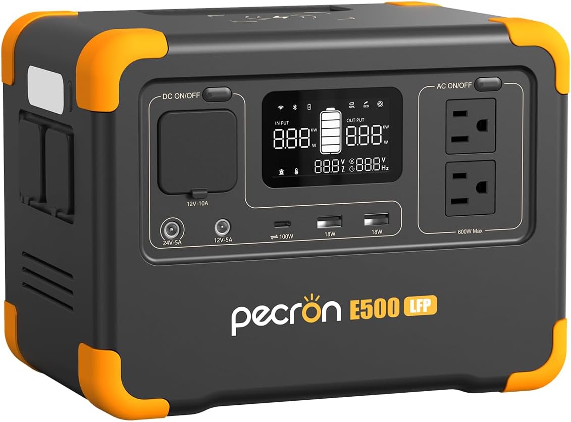 Pecron E500LFP: 576Wh Fast-Charge Solar Power
