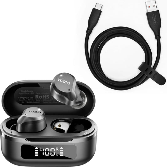 TOZO Hybrid ANC Wireless Earbuds: Noise-Free Sound