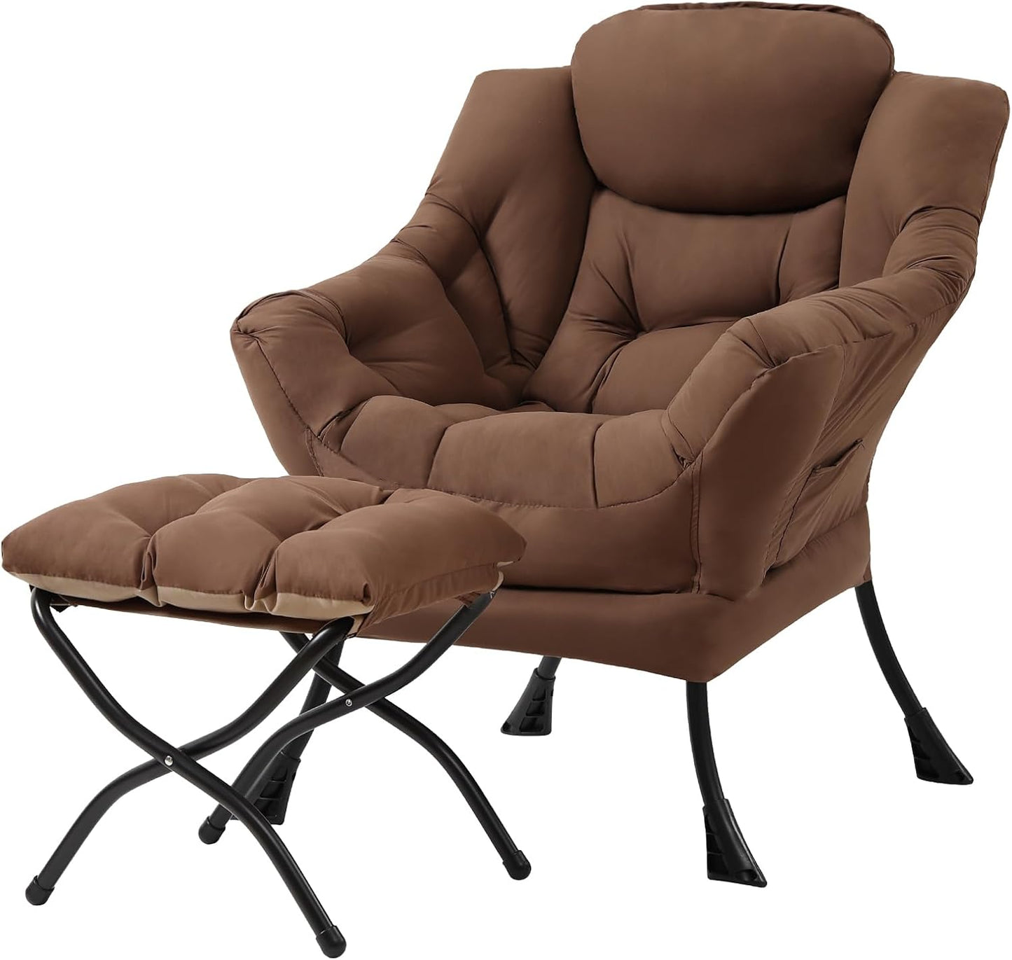 Tiita Lazy Chair with Ottoman: Comfy Modern Lounge Chair