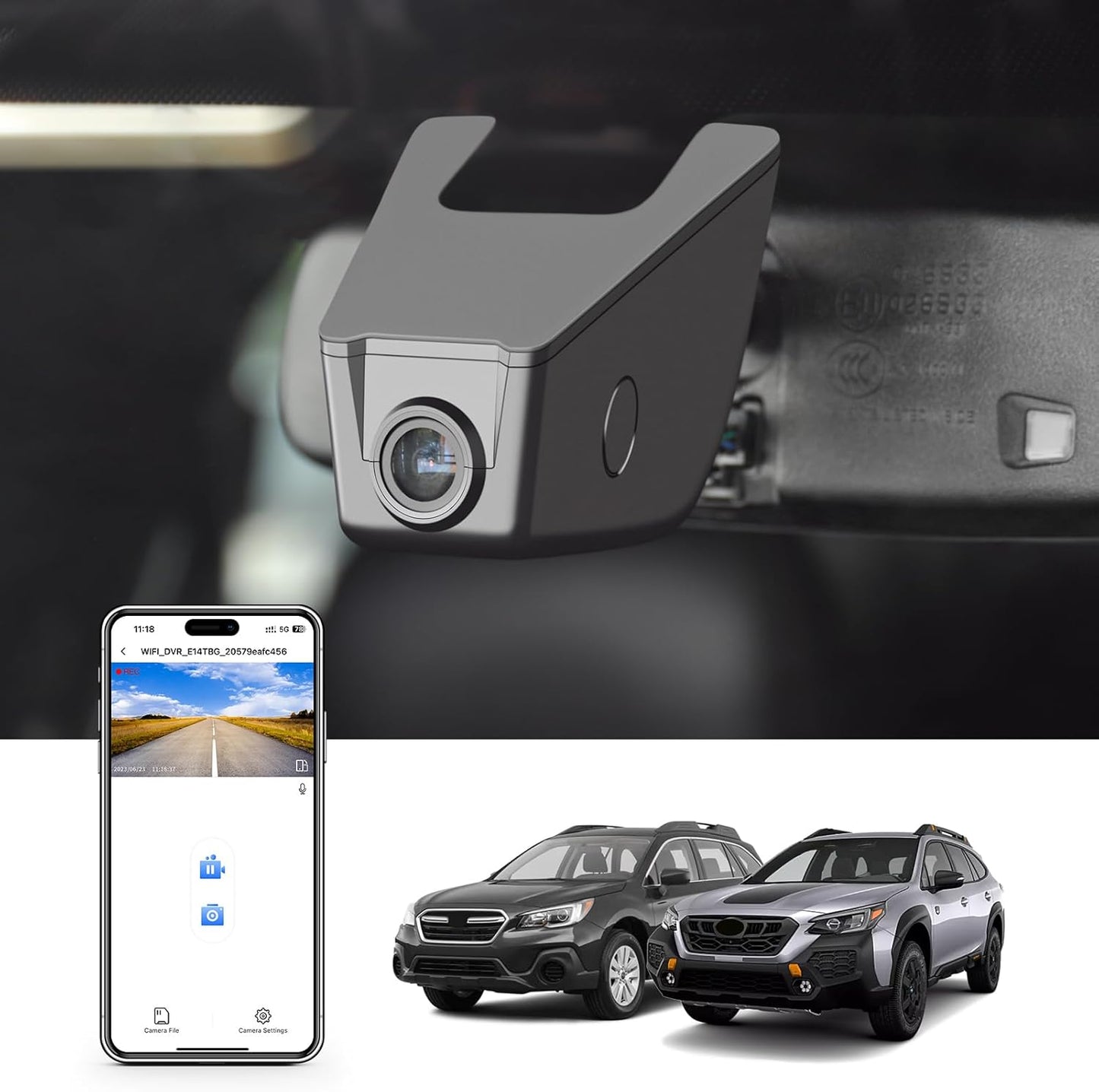4K Dash Cam for Subaru Outback Gen5 and Gen6 with WiFi