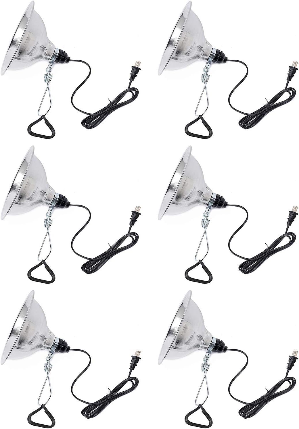 Simple Deluxe Clamp Lamp Light Socket with 8.5 Inch Reflector