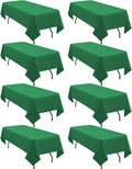 Green Rectangle Tablecloth 60 x 102 in - 8-Pack Premium Polyester