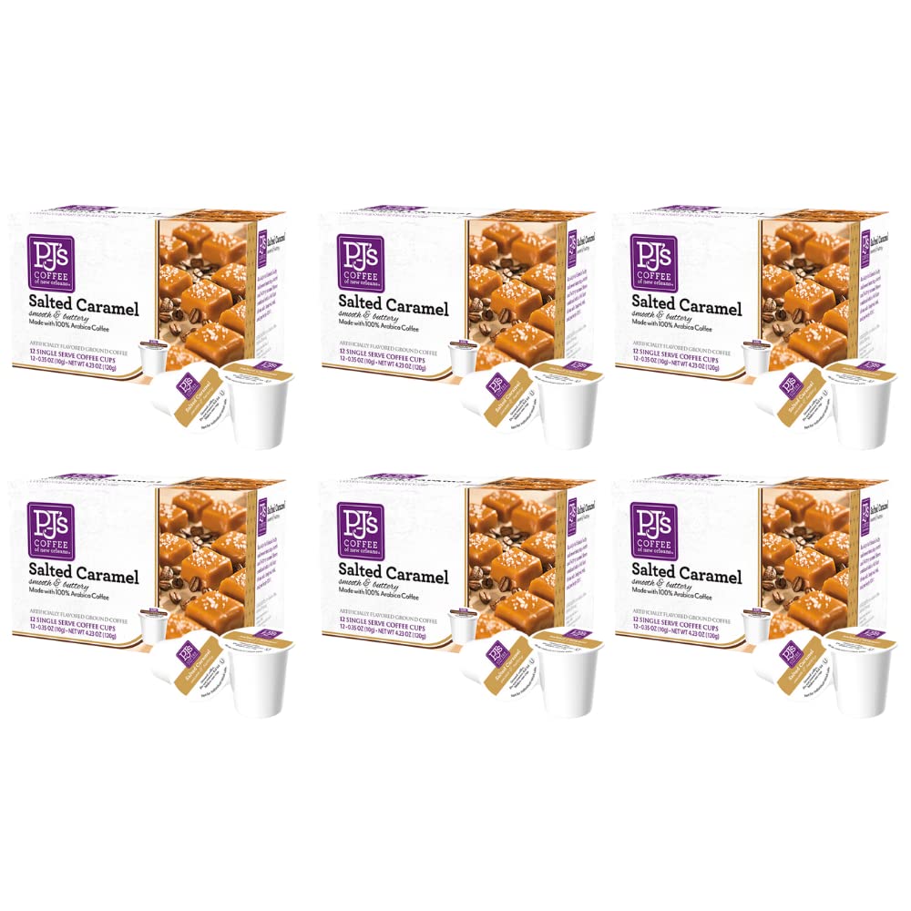 PJ's Coffee Salted Caramel Single Serve Cups for Coffee Lovers