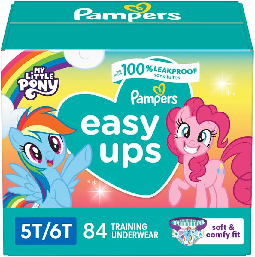 Pampers Easy Ups - Size 5T-6T, 84 Count - My Little Pony Design