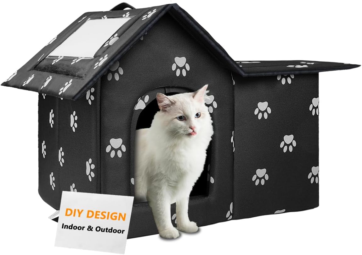 Large Cat Houses for Outdoor Cats - Weatherproof Shelter