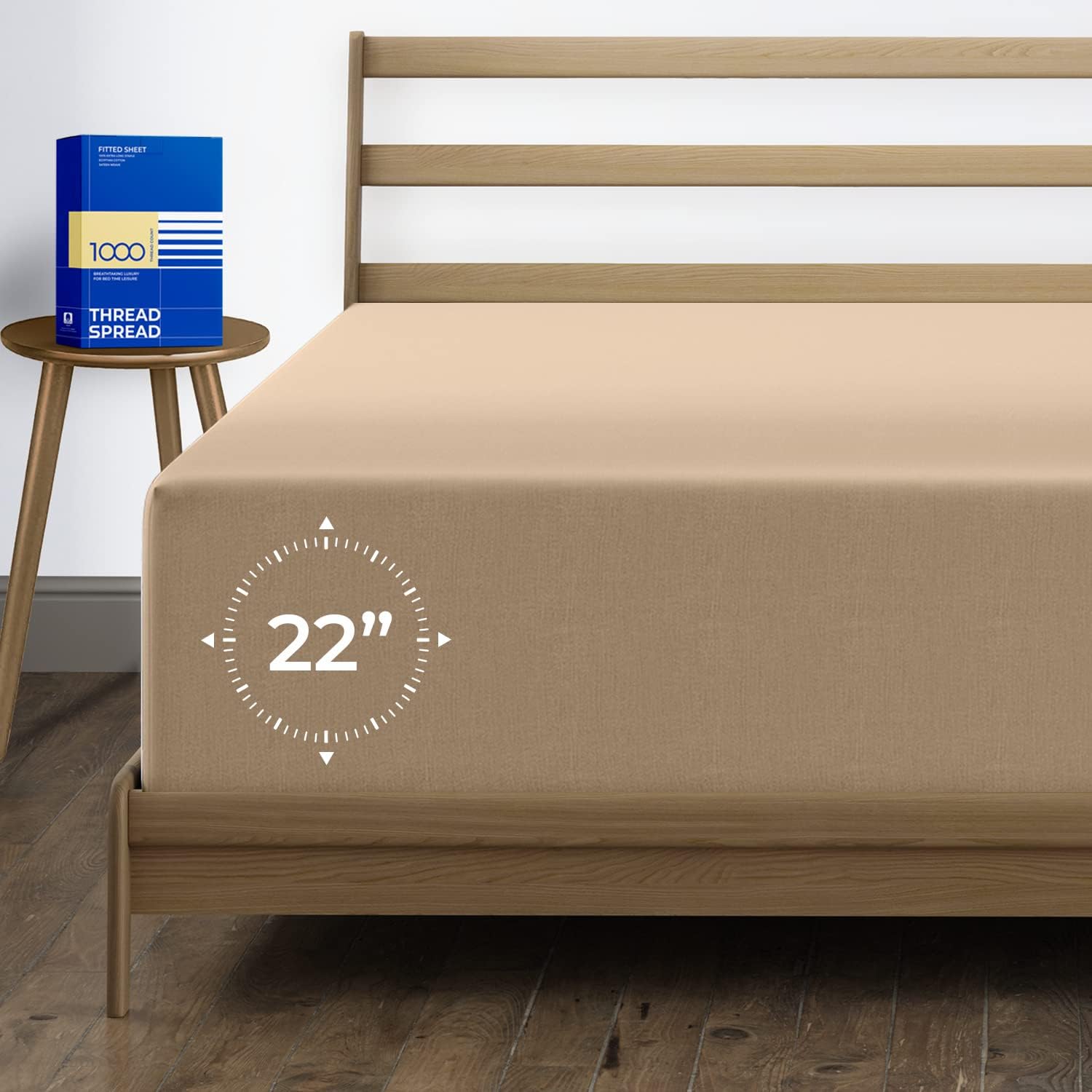Luxury Egyptian Cotton King Fitted Sheet with Deep Pockets