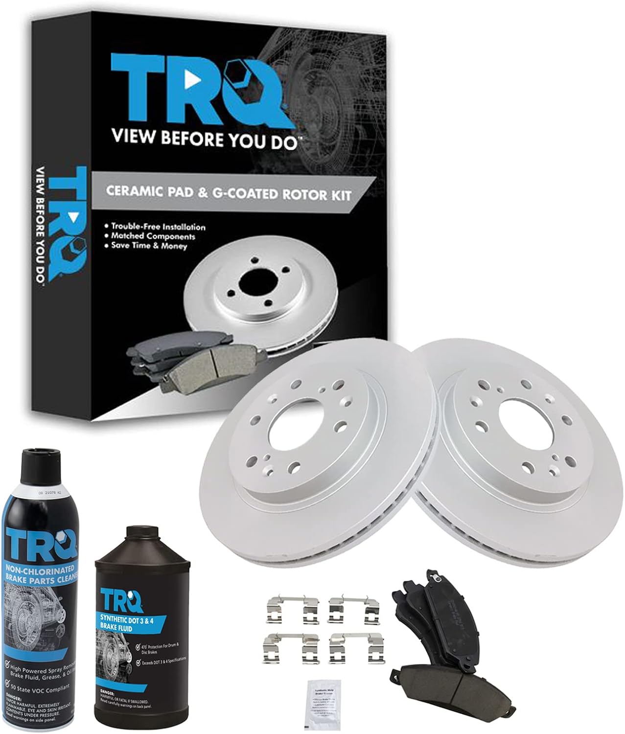 Premium G-Coated Ceramic Brake Pad & Rotor Kit for Cadillac