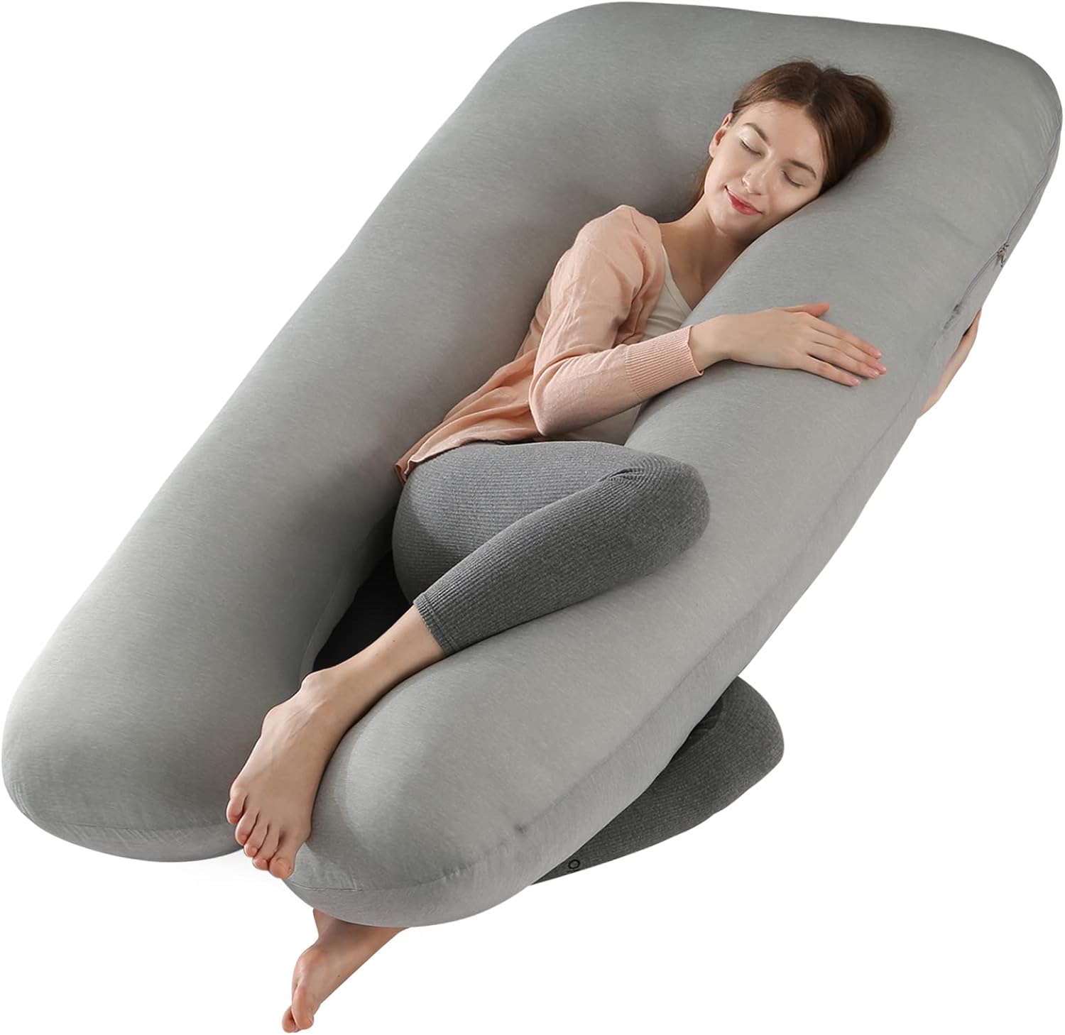 Cooling Pregnancy Pillow for Sleeping - U Shaped Maternity Support
