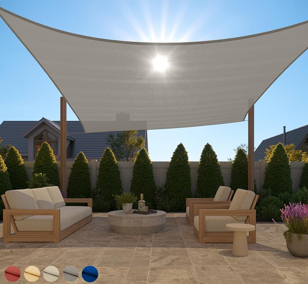 GORILLA GRIP Heavy Duty Sun Shade for Outdoor Patio 12x12 FT