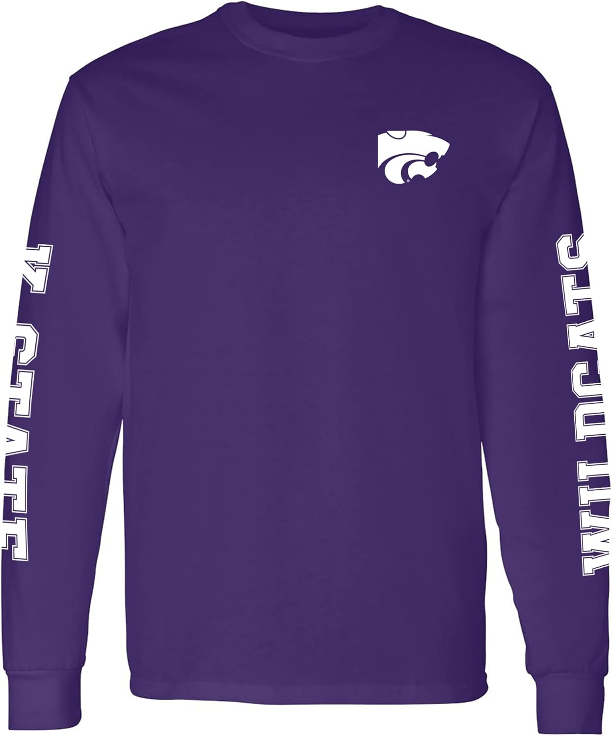 NCAA Double Sleeve Print Long Sleeve Tee for Kansas State Fans