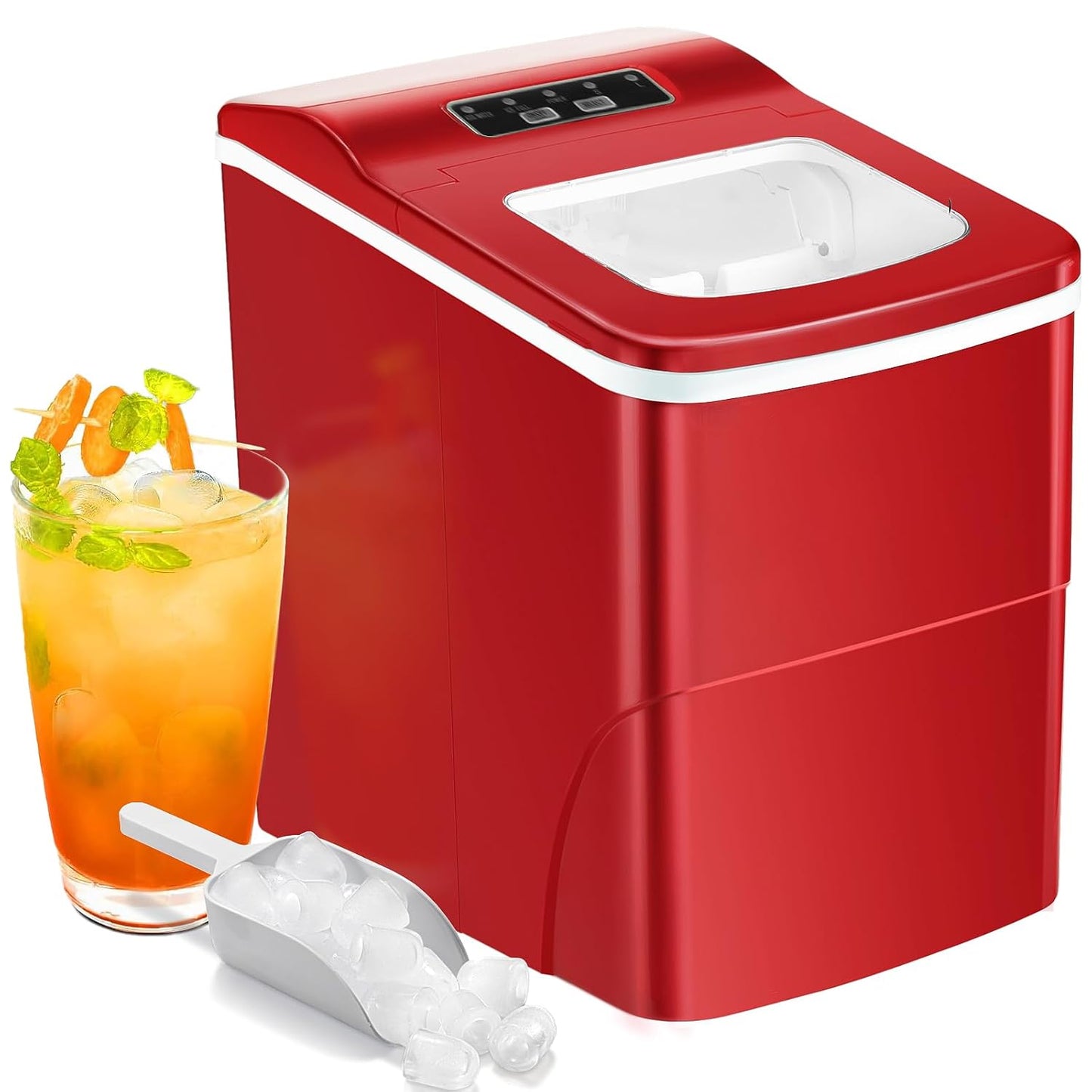 Countertop Ice Maker Machine for Quick Bullet Ice Cubes
