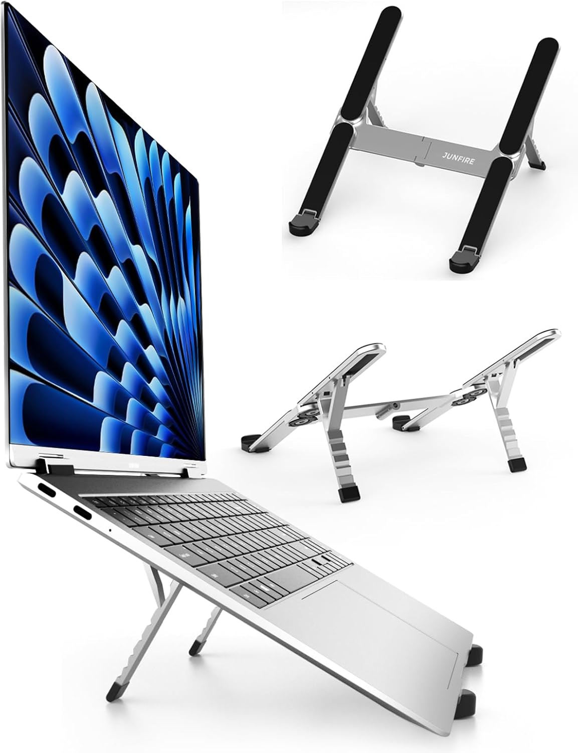 Portable 6-Level Adjustable Laptop Stand for Travel - Junfire
