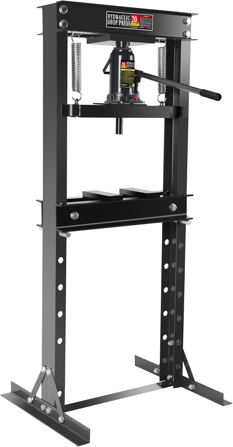 20 Ton Hydraulic Shop Press for Versatile Garage Applications