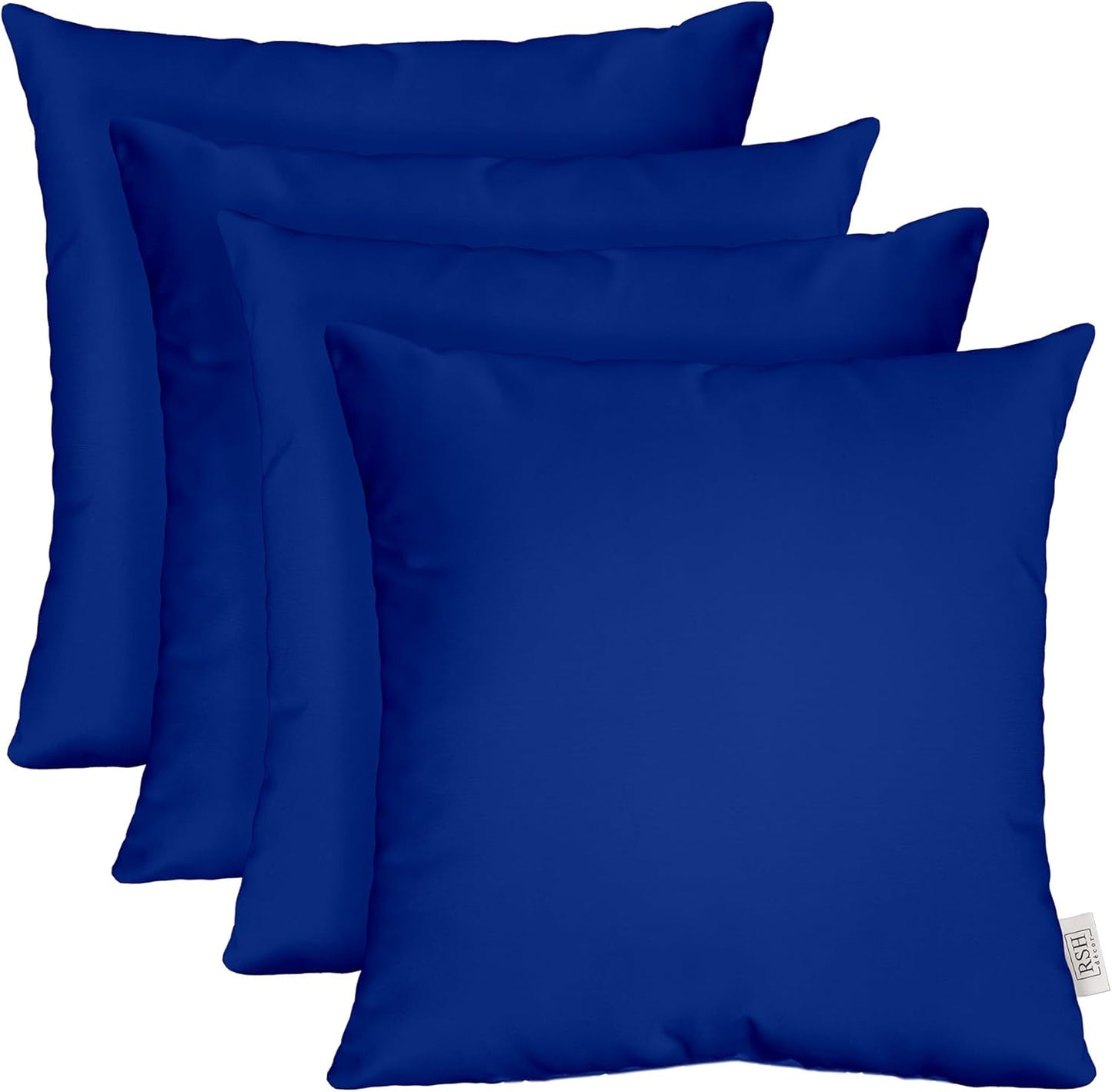Sunbrella Square Throw Pillows Set of 4 | 24in x 24in | True Blue