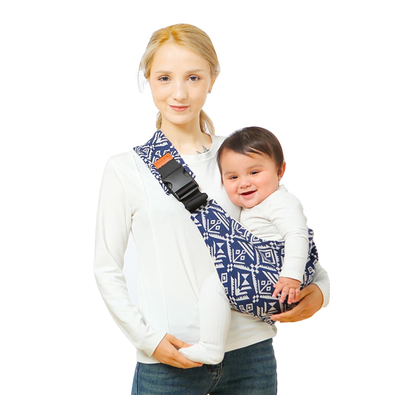 Adjustable Baby Sling Carrier for Easy Travel (Blue)