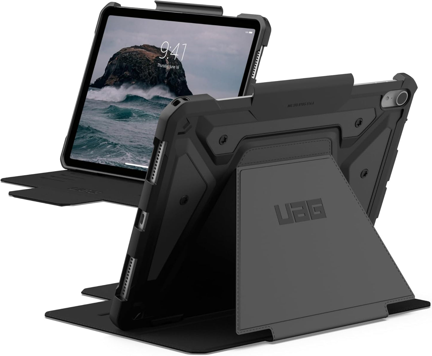 Rugged iPad Air 11 Case with Adjustable Stand and Pencil Holder