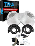 TRQ Rear Ceramic Brake Pad and Rotor Kit - Complete Rear Brake