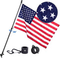Quarut House Flag Pole Kit with Heavy Duty Nylon American Flag