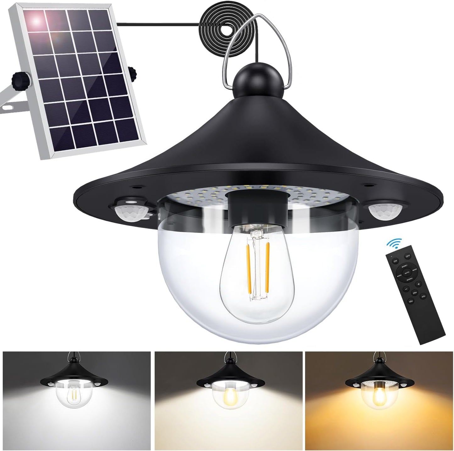 Solar Shed Light 3000LM with Remote Control & Motion Sensor