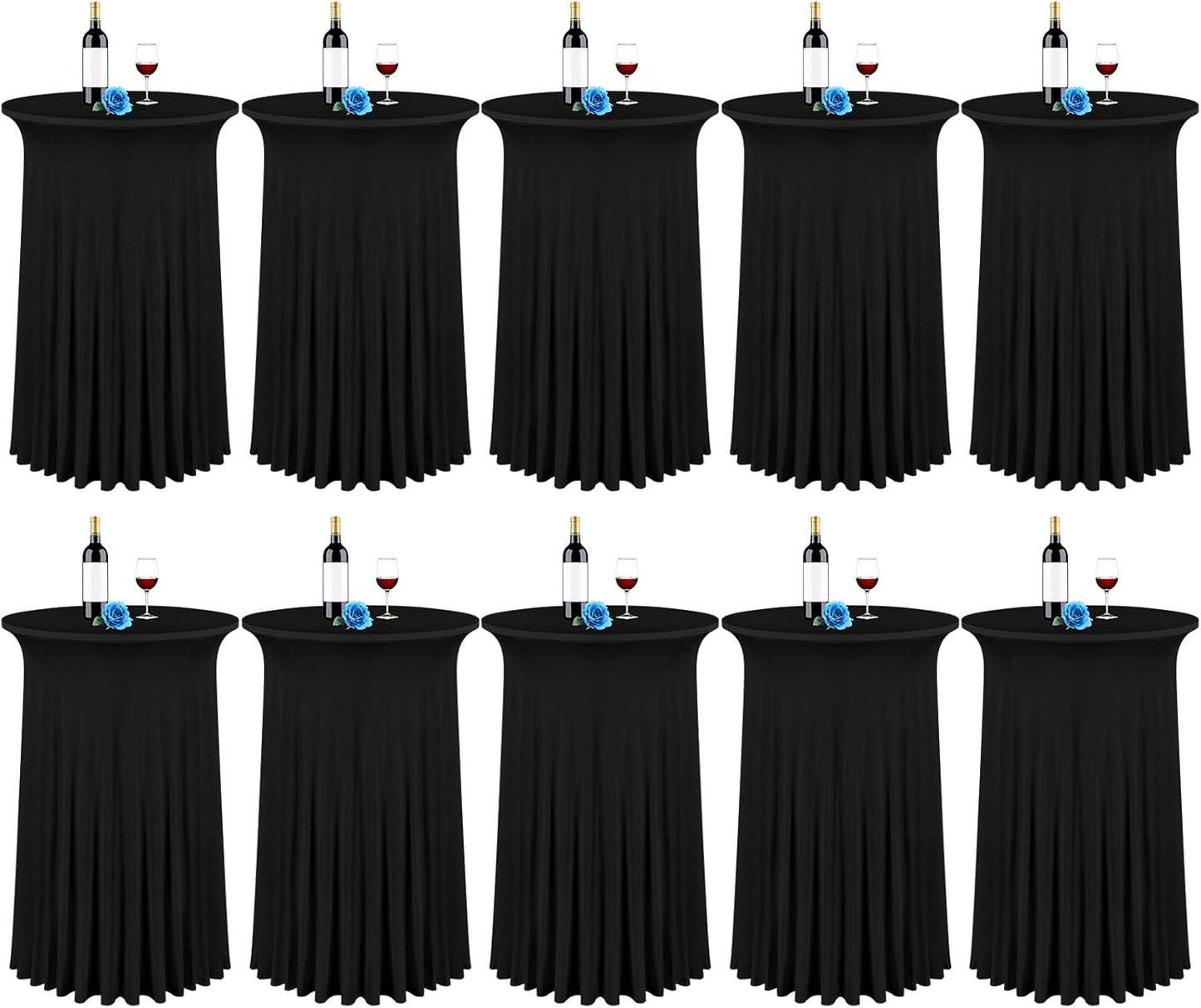 Spandex Cocktail Table Skirt Set - Elegant Drapes!
