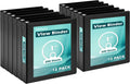 3 Ring Binder 1 Inch 12 Pack - Durable Black Round-Ring Binders