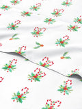 Full Candy Cane Mistletoe Sheet Set - Festive 4PC Holiday Bedding