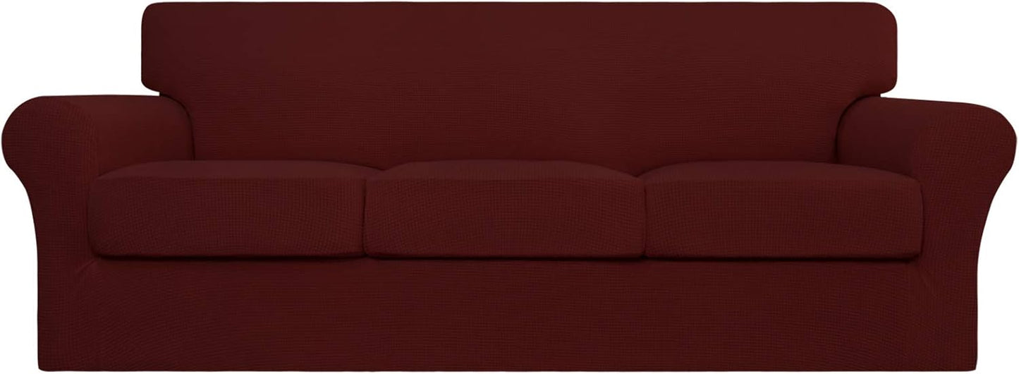 Stretch Couch Cover for Dogs - Easy-Going 4 Pieces Sofa Cover