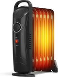 Electric Oil Radiant Heater - Portable Oil Filled Radiator for Small