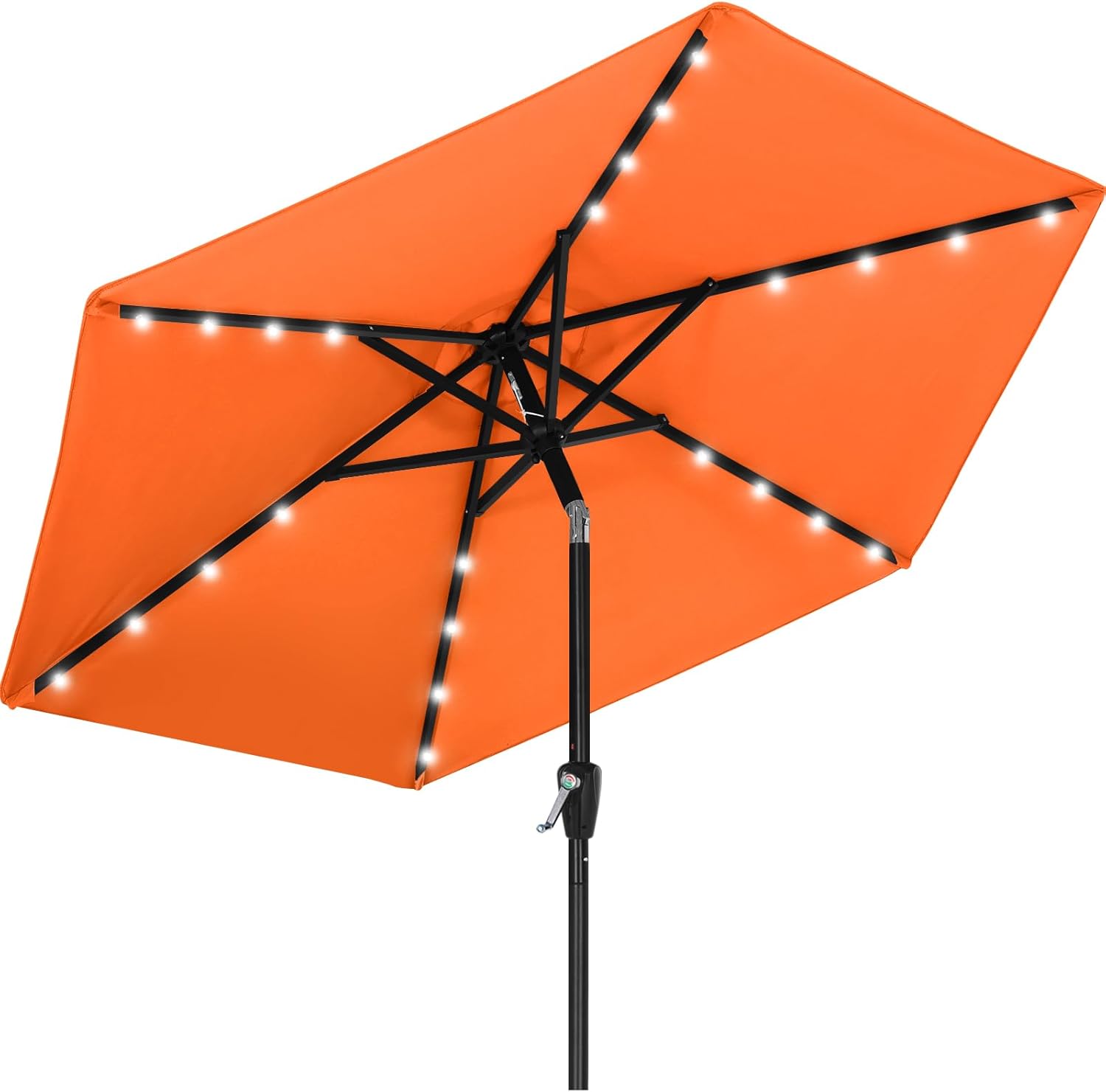 MASTERCANOPY Patio Umbrella with Solar LED Lights for Shade