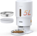Automatic Cat Feeder - 5L Anti-Clog Food Dispenser with 10s Voice