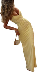 SOLY HUX Women's Mesh V Neck Bodycon Maxi Dress - Elegant Fit