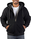 Hoodies for Men Heavyweight Sherpa Fleece Lined Full Zip Up - Warm