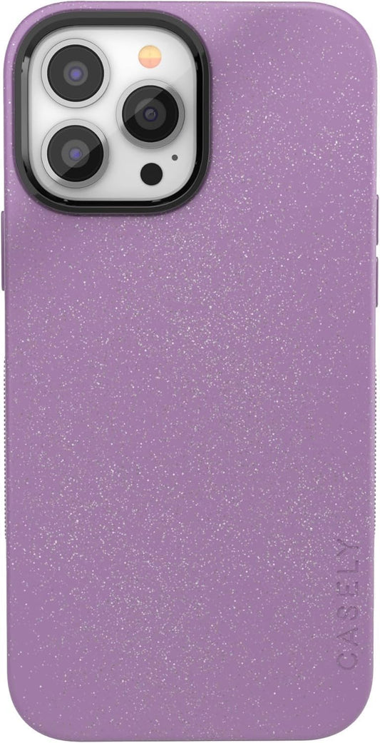 Bold Protective iPhone 13 Pro Case with Lavender Waves Design