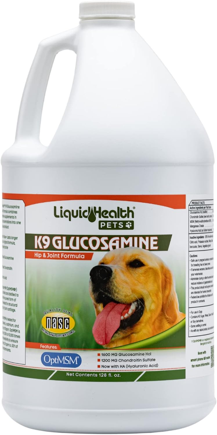 LIQUIDHEALTH K9 Liquid Glucosamine for Dogs - 128 Oz