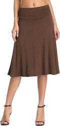 Urban CoCo Ruched Waist Stretchy Flared Yoga Skirt - Comfortable Fit