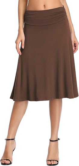 Urban CoCo Women's Ruched Waist Stretchy Flared Yoga Skirt Review