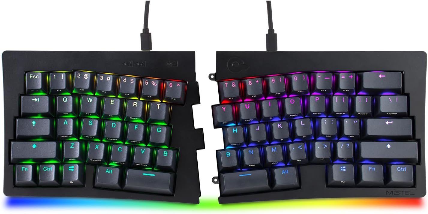 MiSTEL MD600 Alpha BT RGB Ergonomic Mechanical Keyboard Review