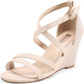 IDIFU Women's 3 Inch Strappy Wedge Sandals for Any Occasion
