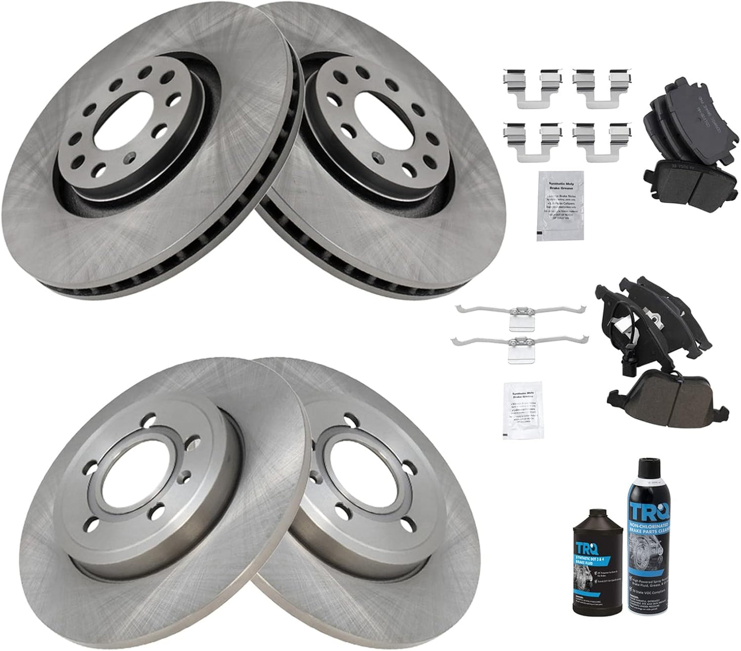 TRQ Brake Pad & Rotor Kit for 2006-2009 Audi A4 Quattro